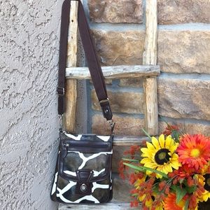 FREE W/purchase- Cross body giraffe print purse